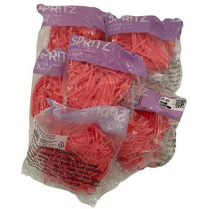 Spritz Reusable Crinkle Shredded Plastic Easter Grass Decoration Orange Set of 6